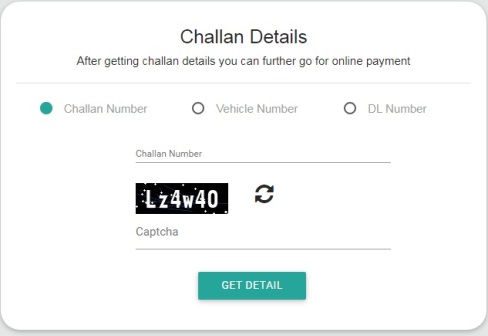 traffic e challan status