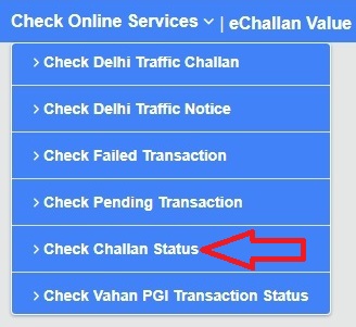 E Challan Status Check